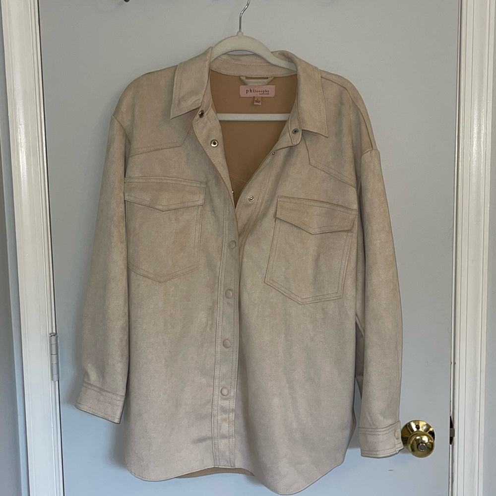 Philosophy Tan Shirt Jacket/Shirt